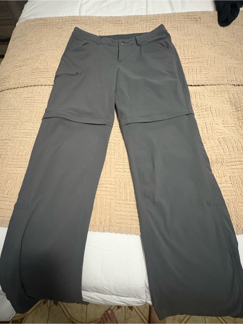 Patagonia Dark Gray Convertible Zip-Off Hiking Pants